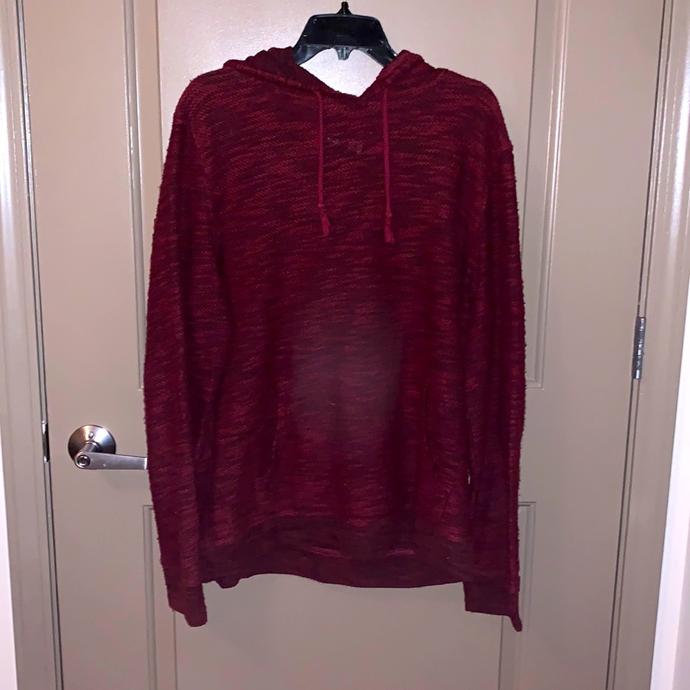 BDG Red Knitted Hoodie Size Large